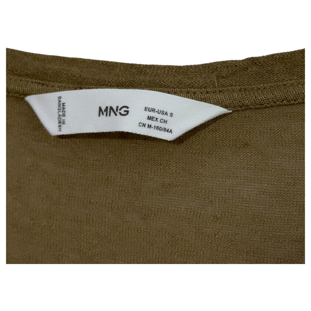 MNG by Mango Linen Tshirt Womens Size S Summer Casual - Picture 4 of 5
